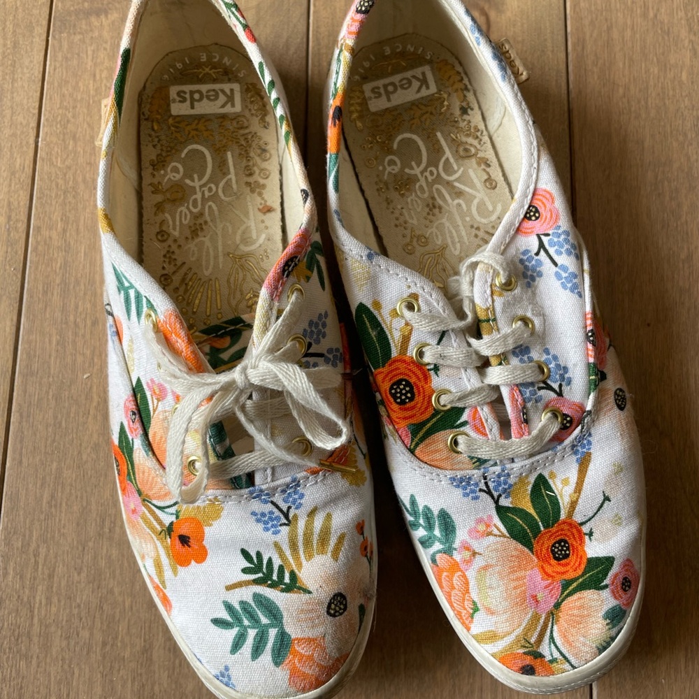 Keds Floral Canvas Sneakers - Picture 1 of 2